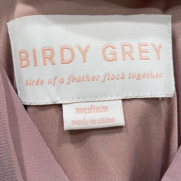 NWT Birdy Grey Kaia Chiffon Dark Mauve Dress - Size: Medium - Picture 5 of 16